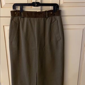 Italian skirt, suede belt, vintage